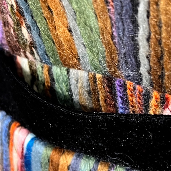 Katherine New York Multicolor Woven Yarn 3D Blazer Velvet Trim Womens Size M - Picture 5 of 11